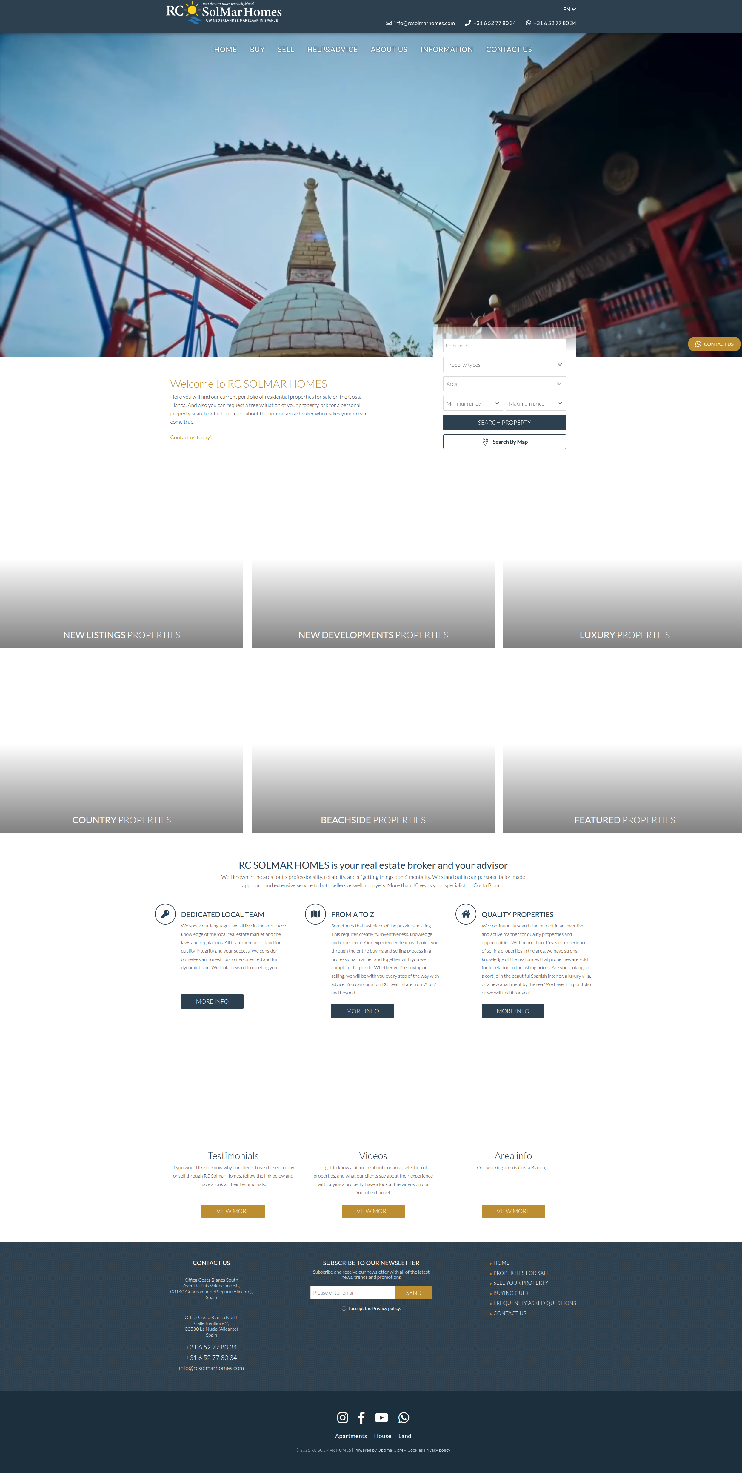 Homepage desktop