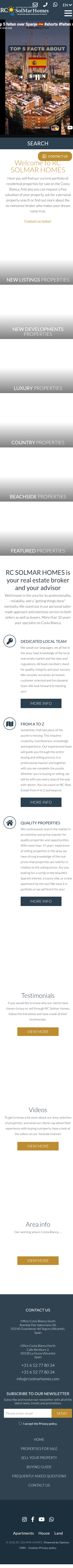 Homepage mobiel